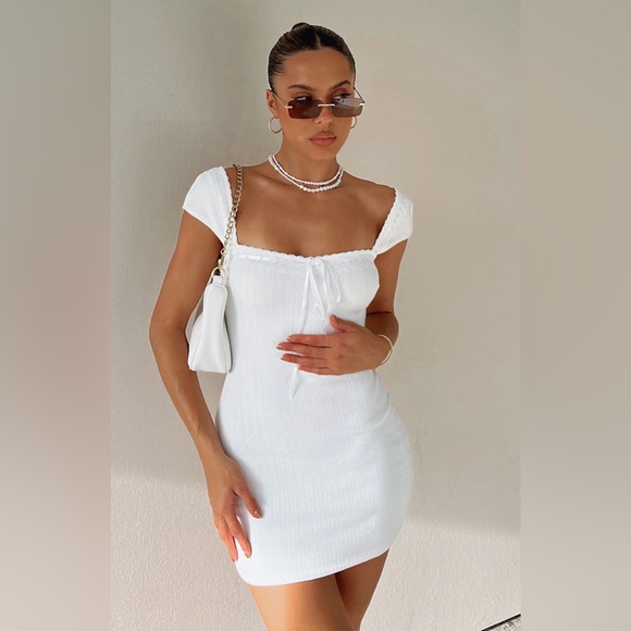NEW WITH TAGS Whitefox Love Somebody Mini Dress White XS